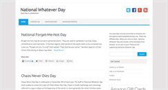 Desktop Screenshot of nationalwhateverday.com
